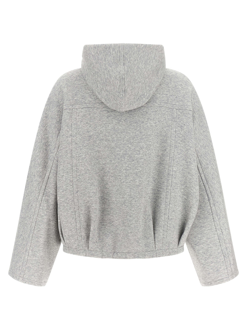 Brunello Cucinelli Gray Cotton Hoodie for Women