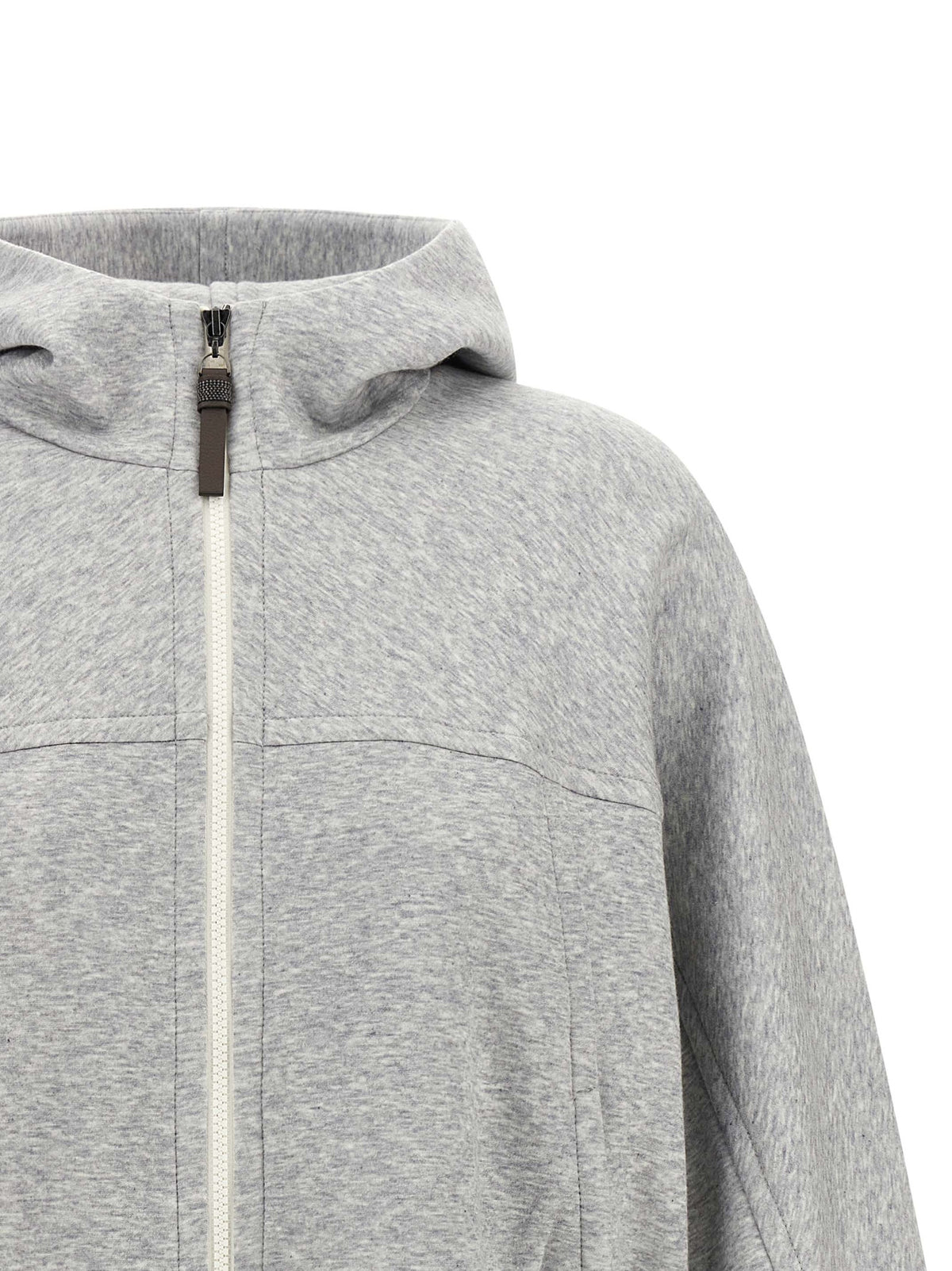 Brunello Cucinelli Gray Cotton Hoodie for Women