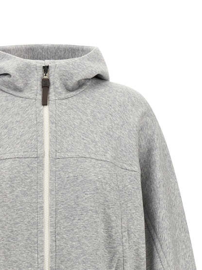 Brunello Cucinelli Gray Cotton Hoodie