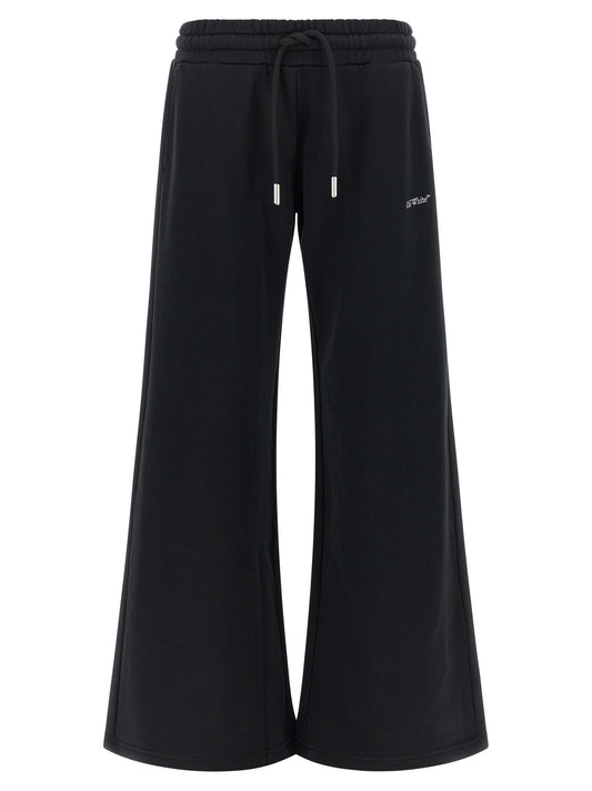 Off-White Black Cotton Joggers 'Bookish' for Women
