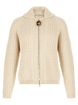 J.W.Anderson White Cotton Cardigan - Contemporary Knitwear