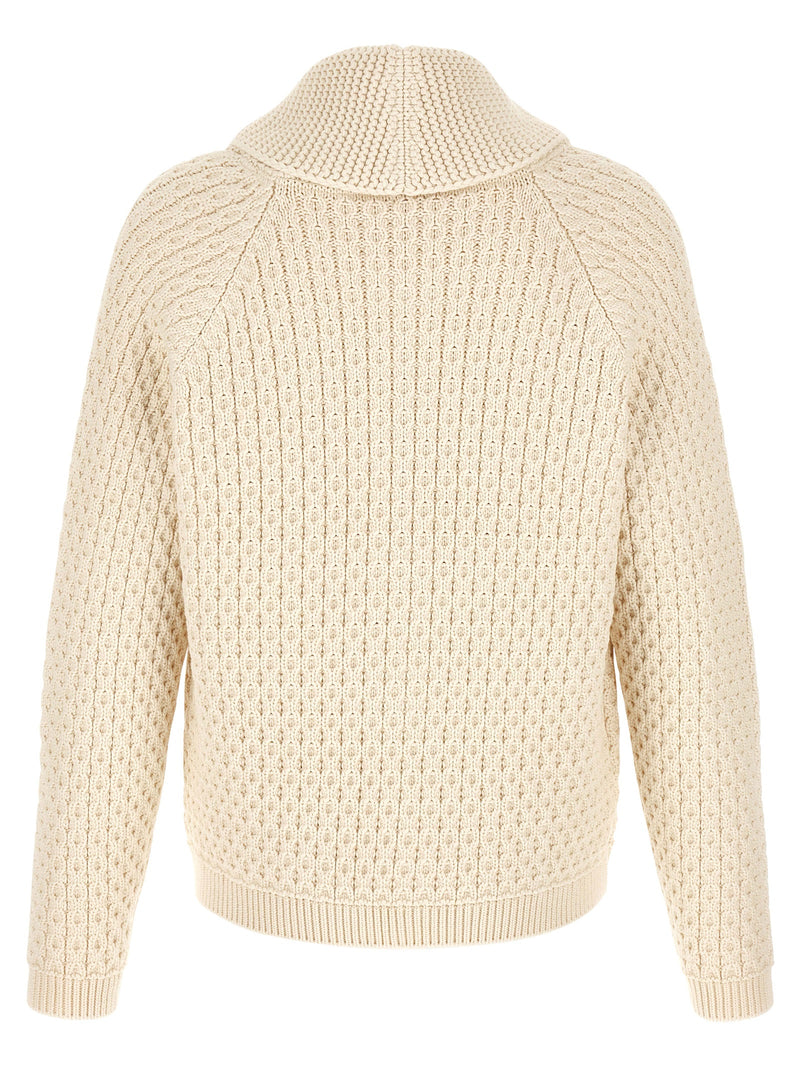 J.W.Anderson White Cotton Cardigan - Contemporary Knitwear