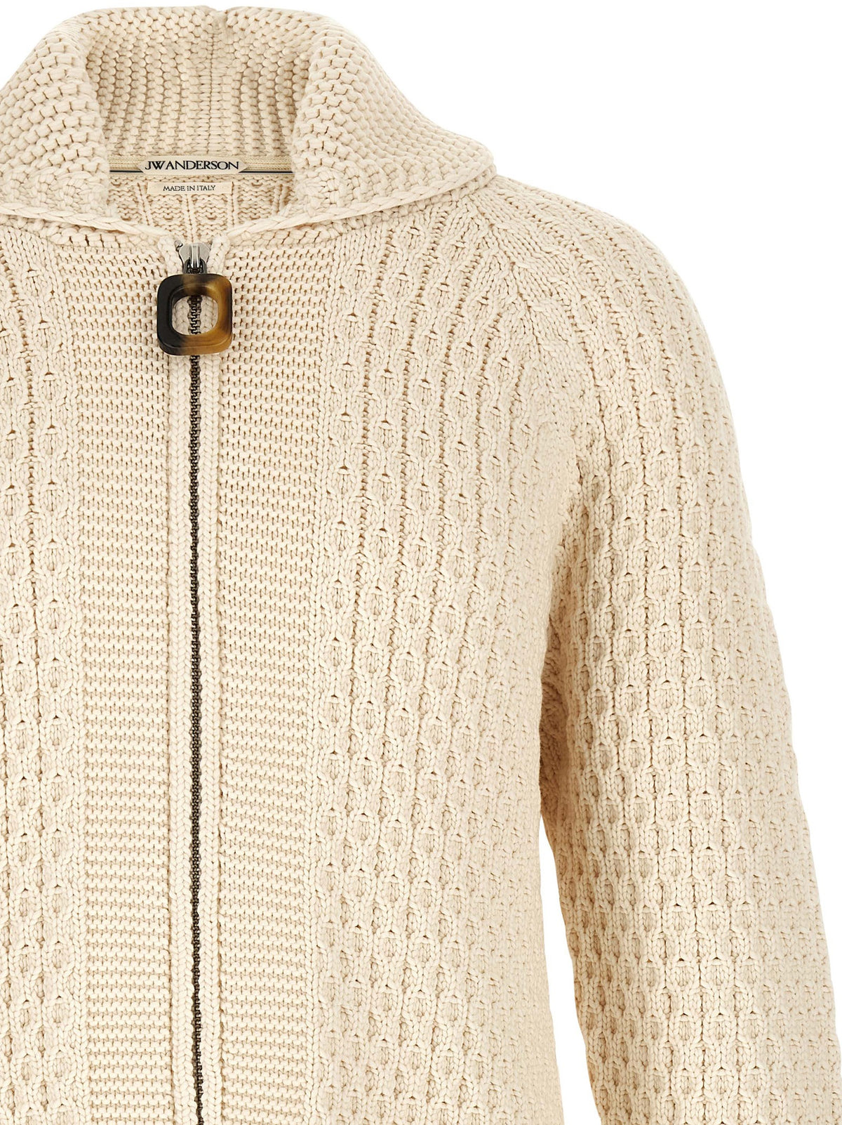 J.W.Anderson White Cotton Cardigan - Contemporary Knitwear