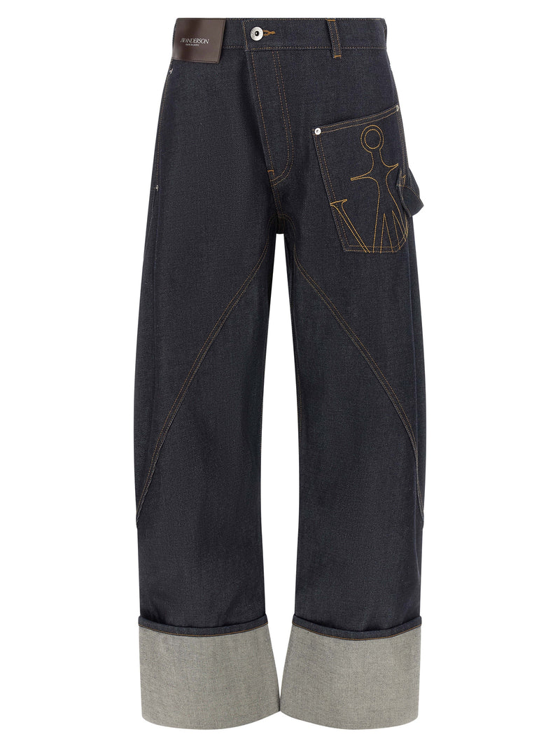 J.W.Anderson Blue Cotton Straight-Leg Jeans for Women