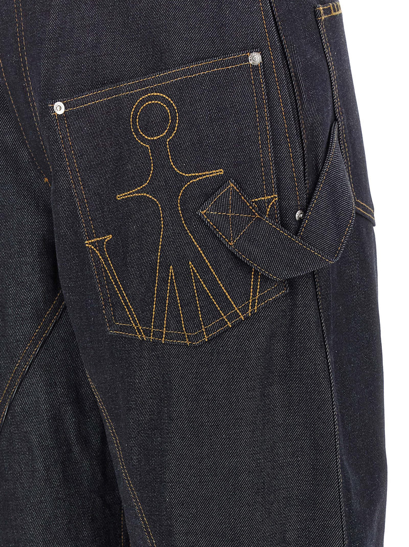 J.W.Anderson Blue Cotton Straight-Leg Jeans for Women