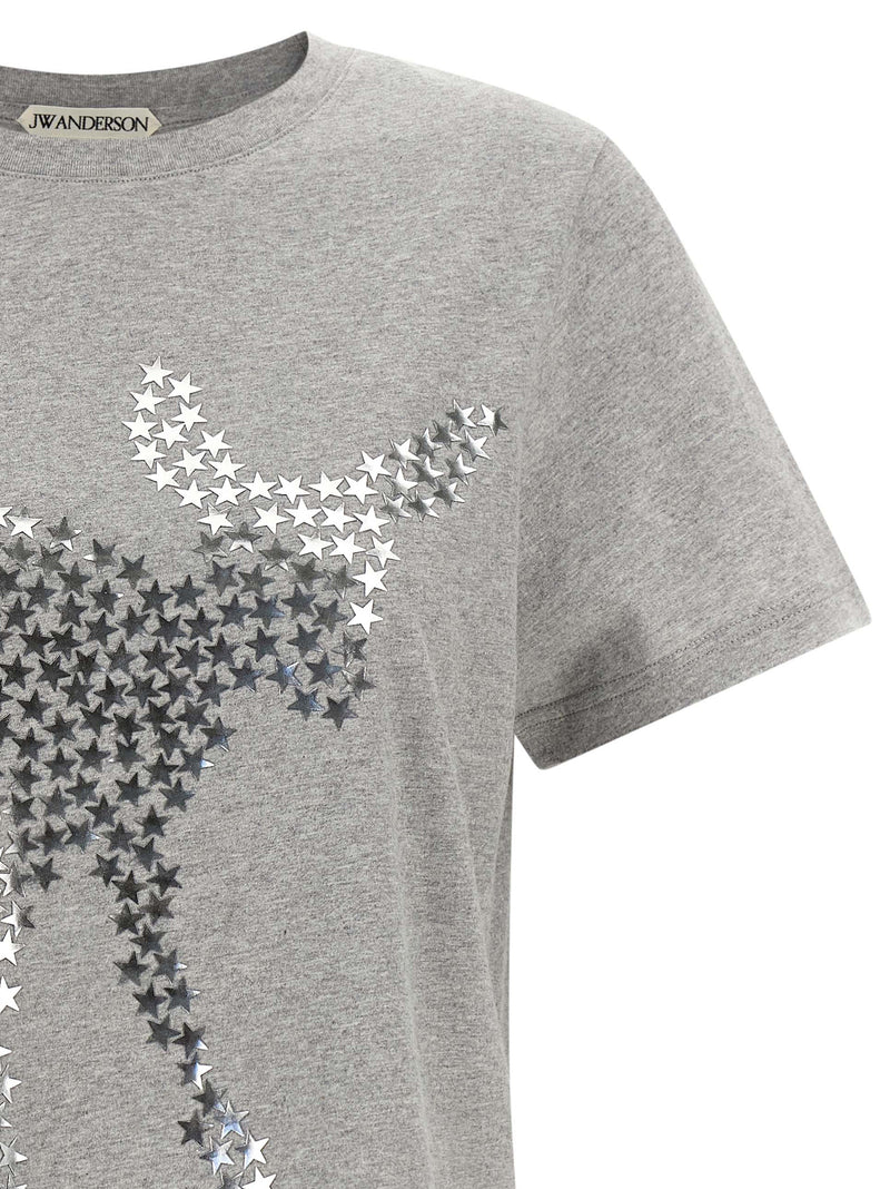 T-shirt en coton gris J.W.Anderson avec application animale