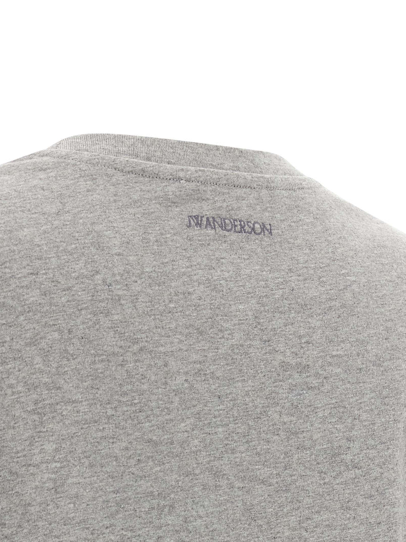 T-shirt en coton gris J.W.Anderson avec application animale