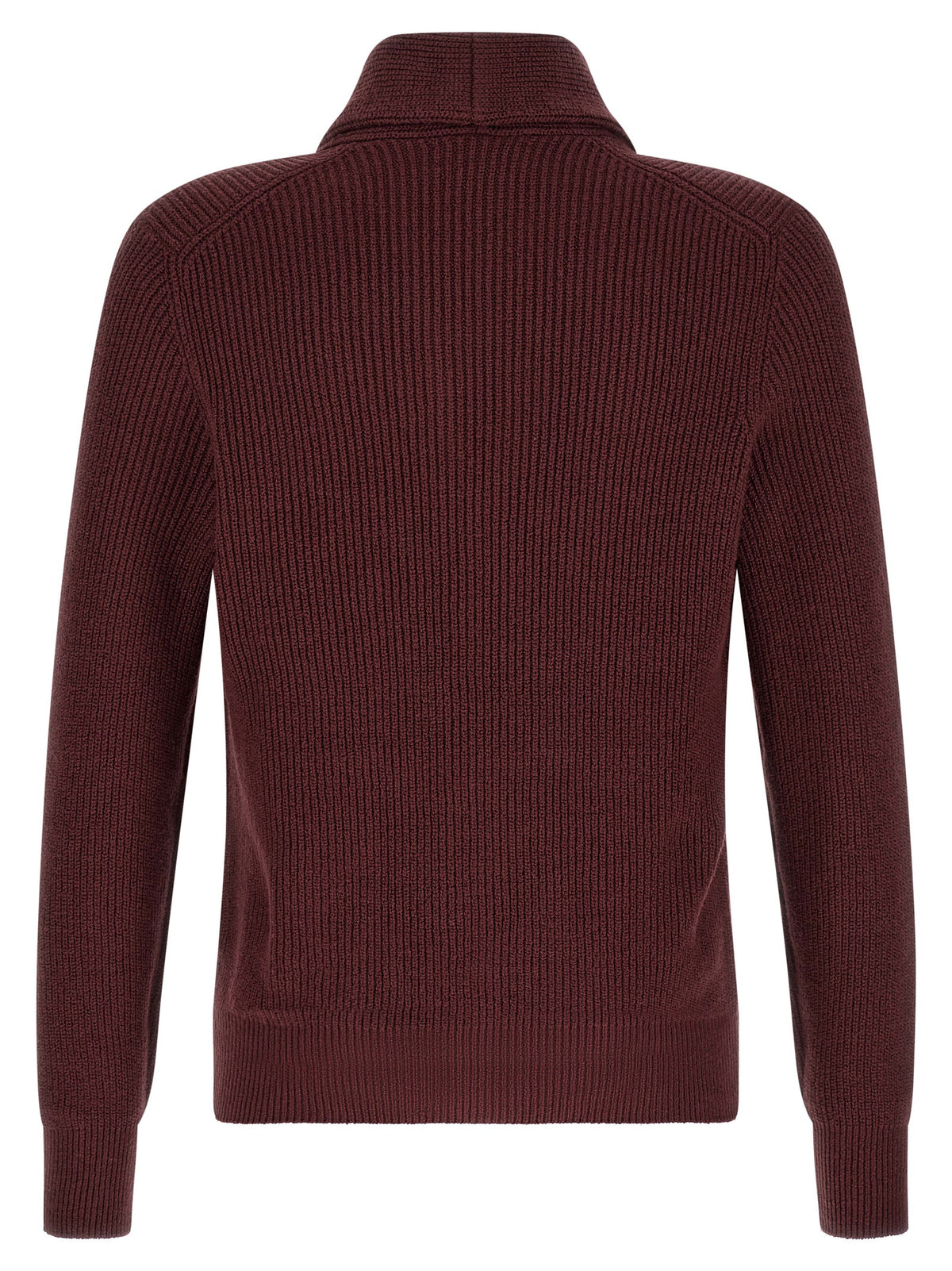 Brunello Cucinelli Bordeaux Cotton Cardigan for Men