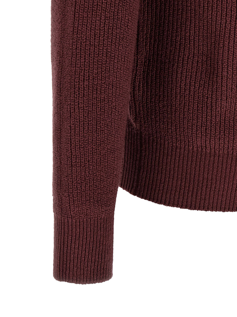Brunello Cucinelli Bordeaux Cotton Cardigan for Men