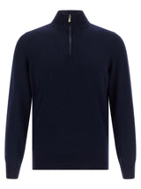 Brunello Cucinelli Blue Cashmere Cardigan for Men