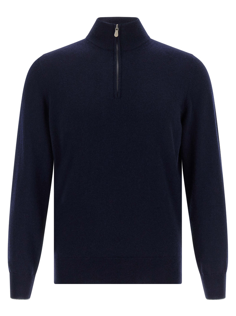 Brunello Cucinelli Blue Cashmere Cardigan for Men