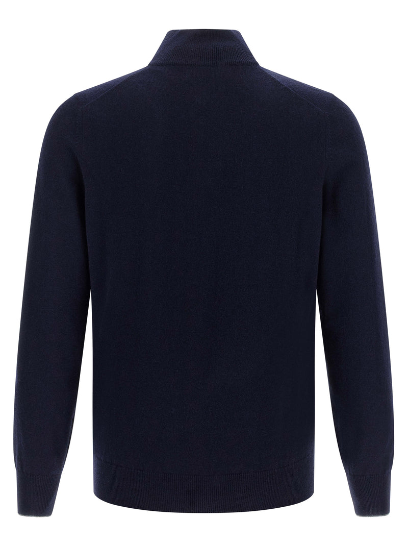Brunello Cucinelli Blue Cashmere Cardigan for Men