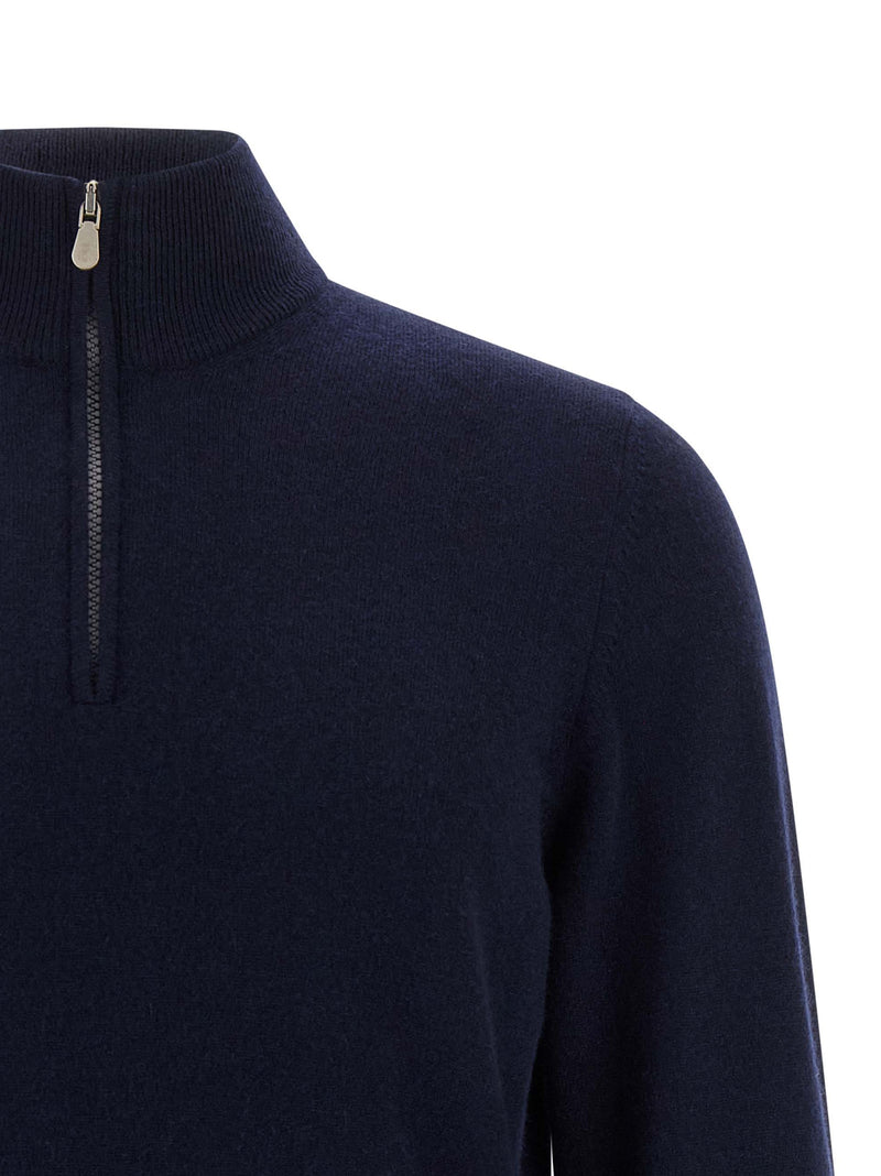 Brunello Cucinelli Blue Cashmere Cardigan for Men