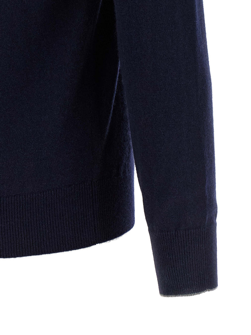 Brunello Cucinelli Blue Cashmere Cardigan for Men