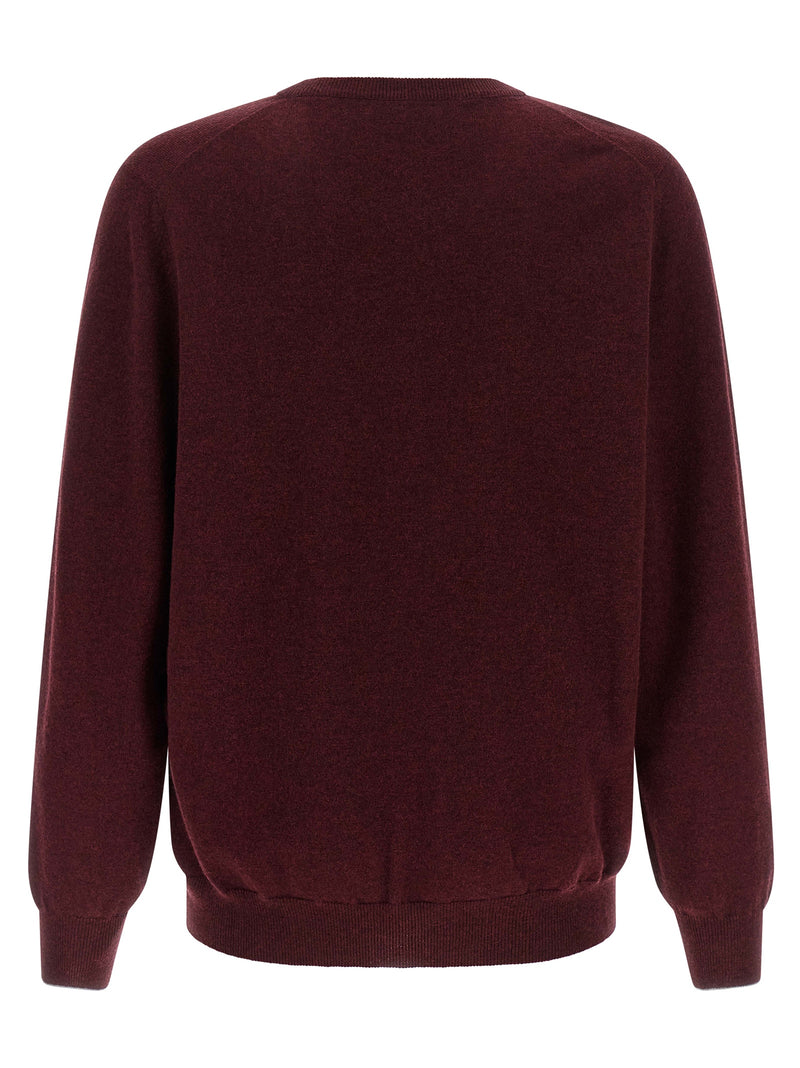 Brunello Cucinelli Bordeaux Cashmere Cardigan for Men