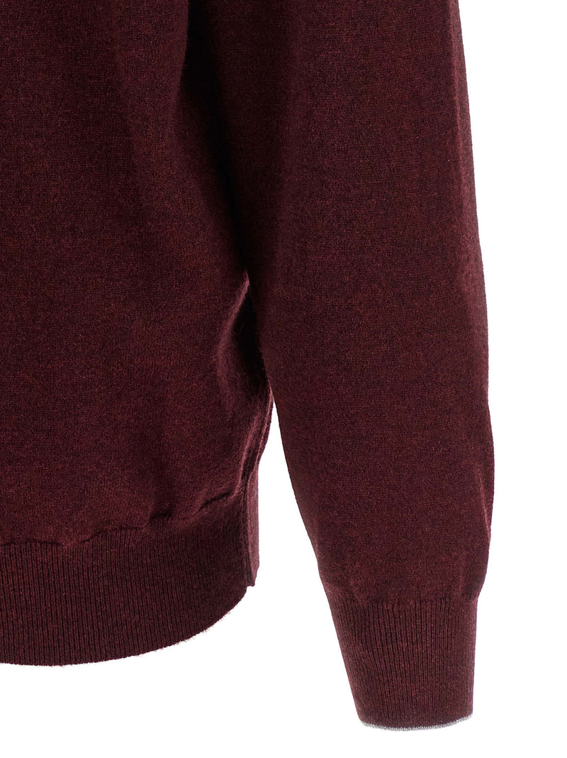 Brunello Cucinelli Bordeaux Cashmere Cardigan for Men