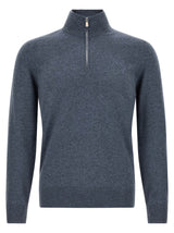 Brunello Cucinelli Blue Cashmere Cardigan for Men