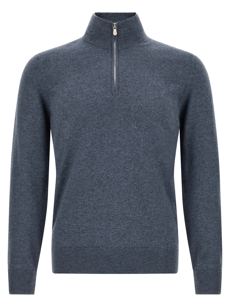 Brunello Cucinelli Blue Cashmere Cardigan for Men