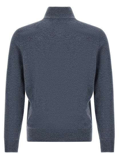 Brunello Cucinelli Blue Cashmere Cardigan