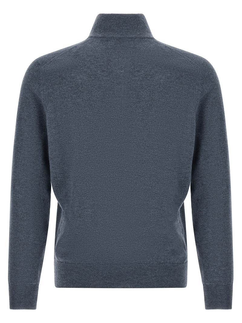 Brunello Cucinelli Blue Cashmere Cardigan for Men