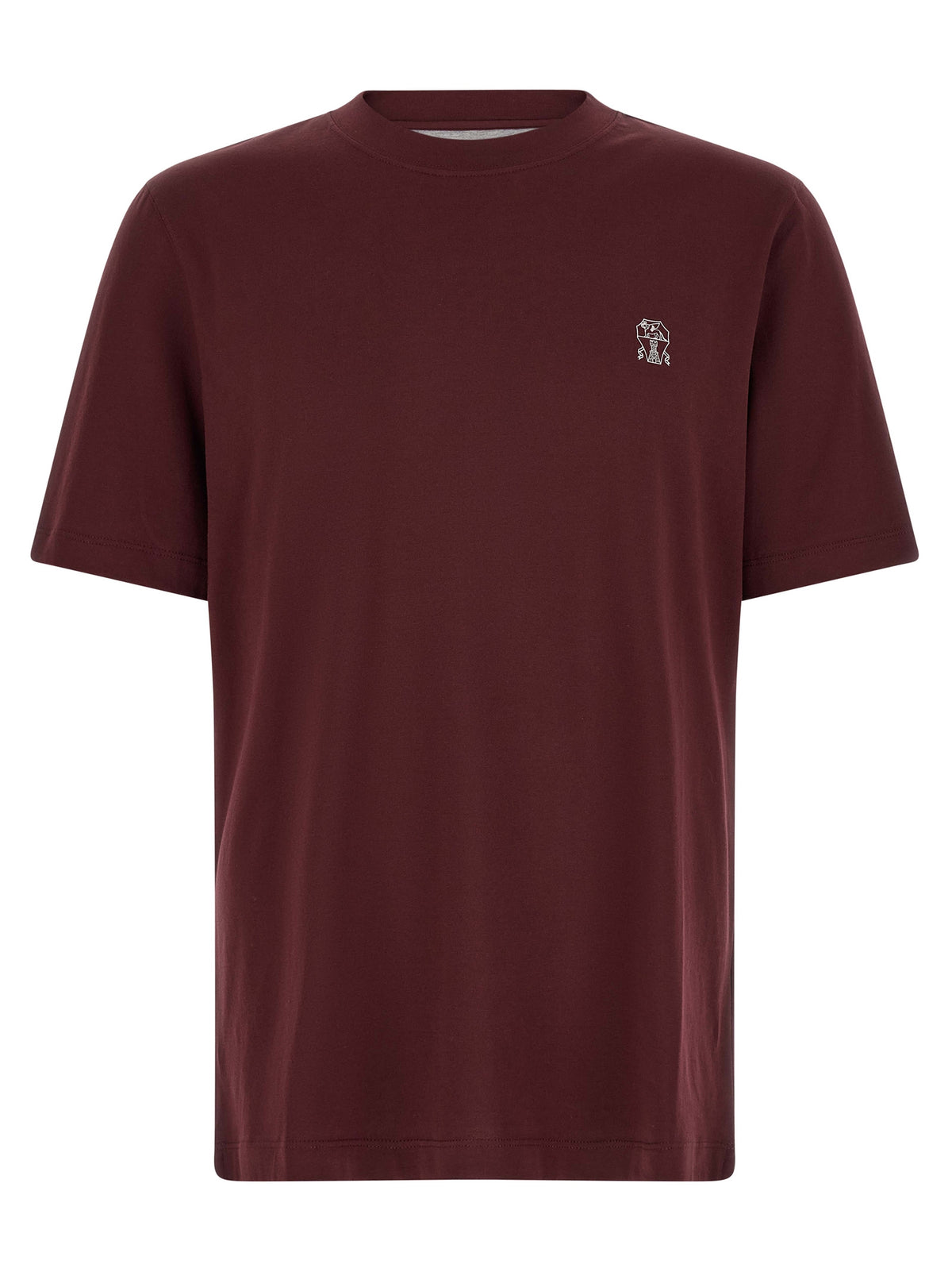Brunello Cucinelli Bordeaux Cotton T-Shirt - Elegance in Comfort
