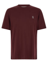 Brunello Cucinelli Bordeaux Cotton T-Shirt - Elegance in Comfort