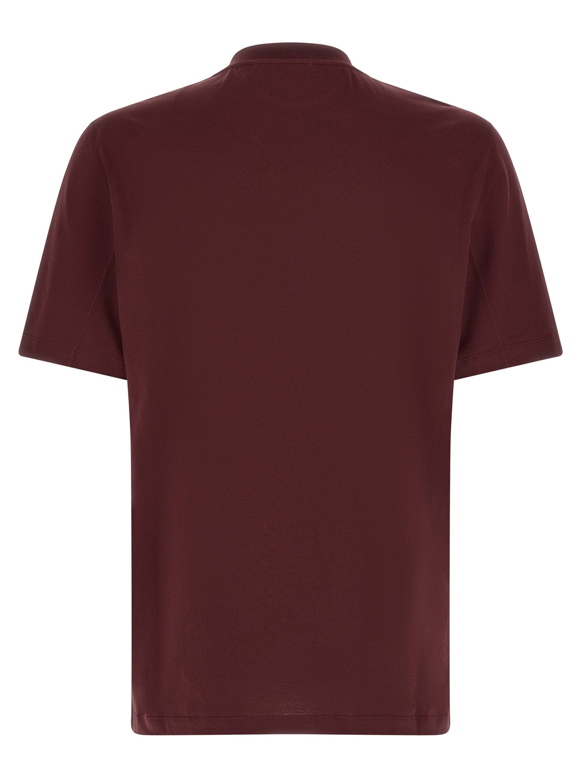 Brunello Cucinelli Bordeaux Cotton T-Shirt - Elegance in Comfort