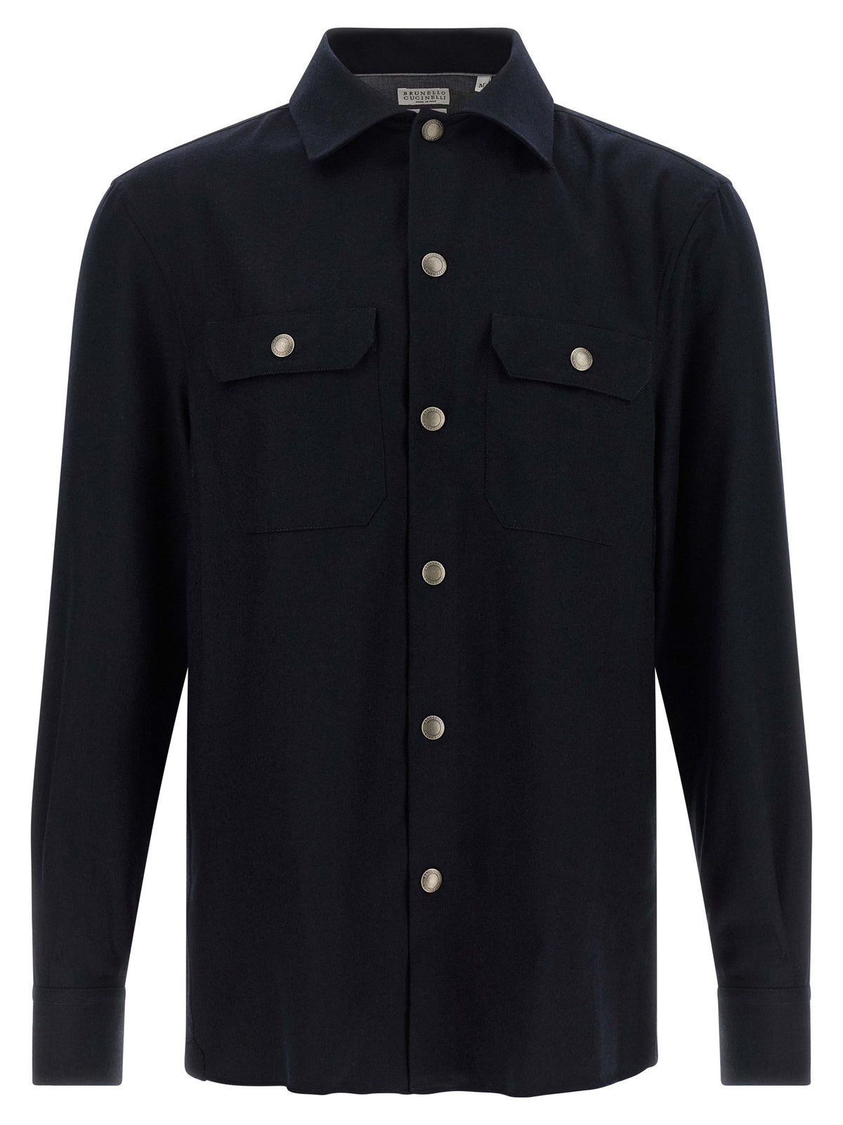 Brunello Cucinelli Blue Virgin Wool Blouse for Men