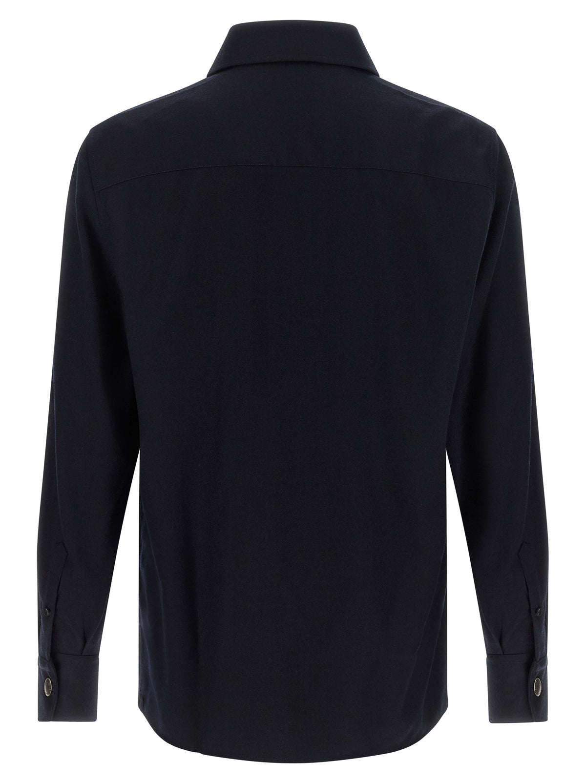 Brunello Cucinelli Blue Virgin Wool Blouse for Men