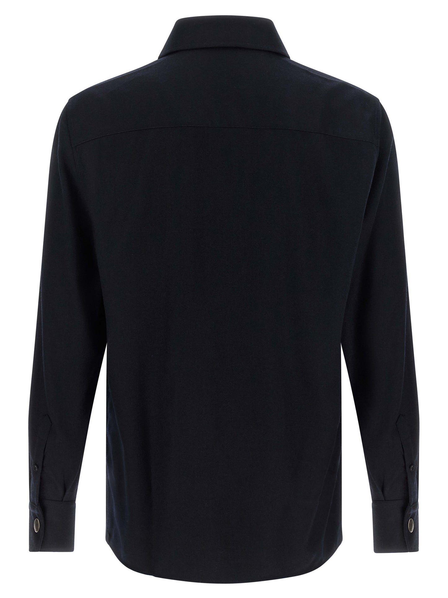 Brunello Cucinelli Blue Virgin Wool Blouse