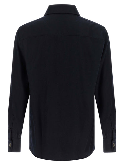 Brunello Cucinelli Blue Virgin Wool Blouse