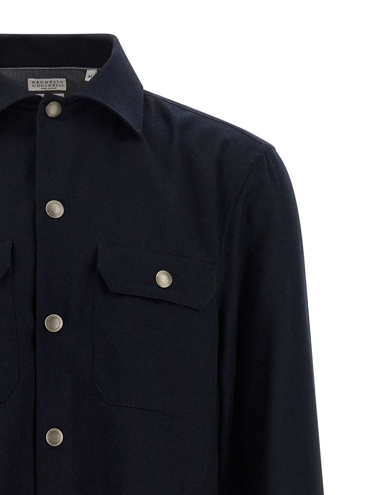 Brunello Cucinelli Blue Virgin Wool Blouse for Men