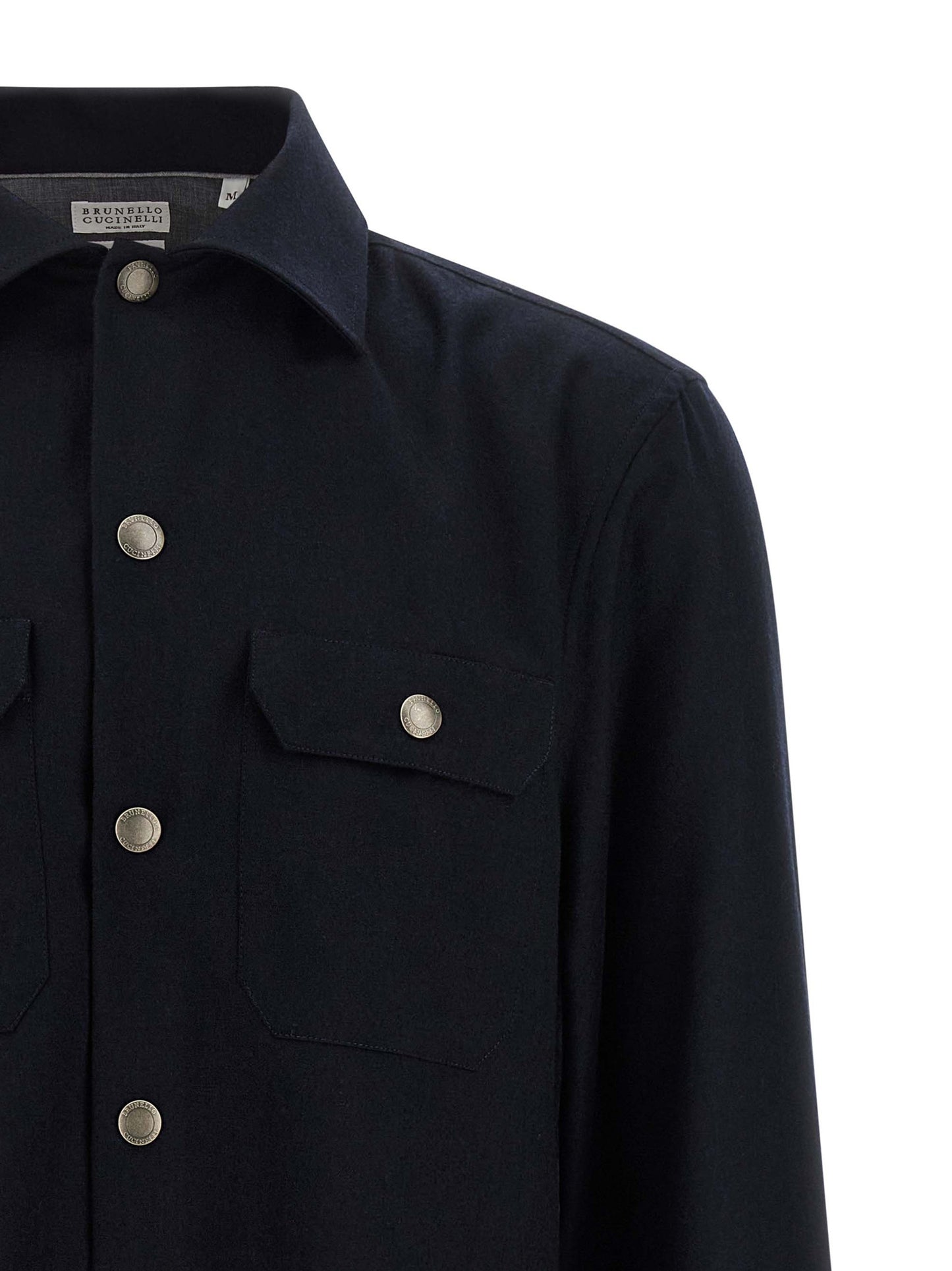 Brunello Cucinelli Blue Virgin Wool Blouse