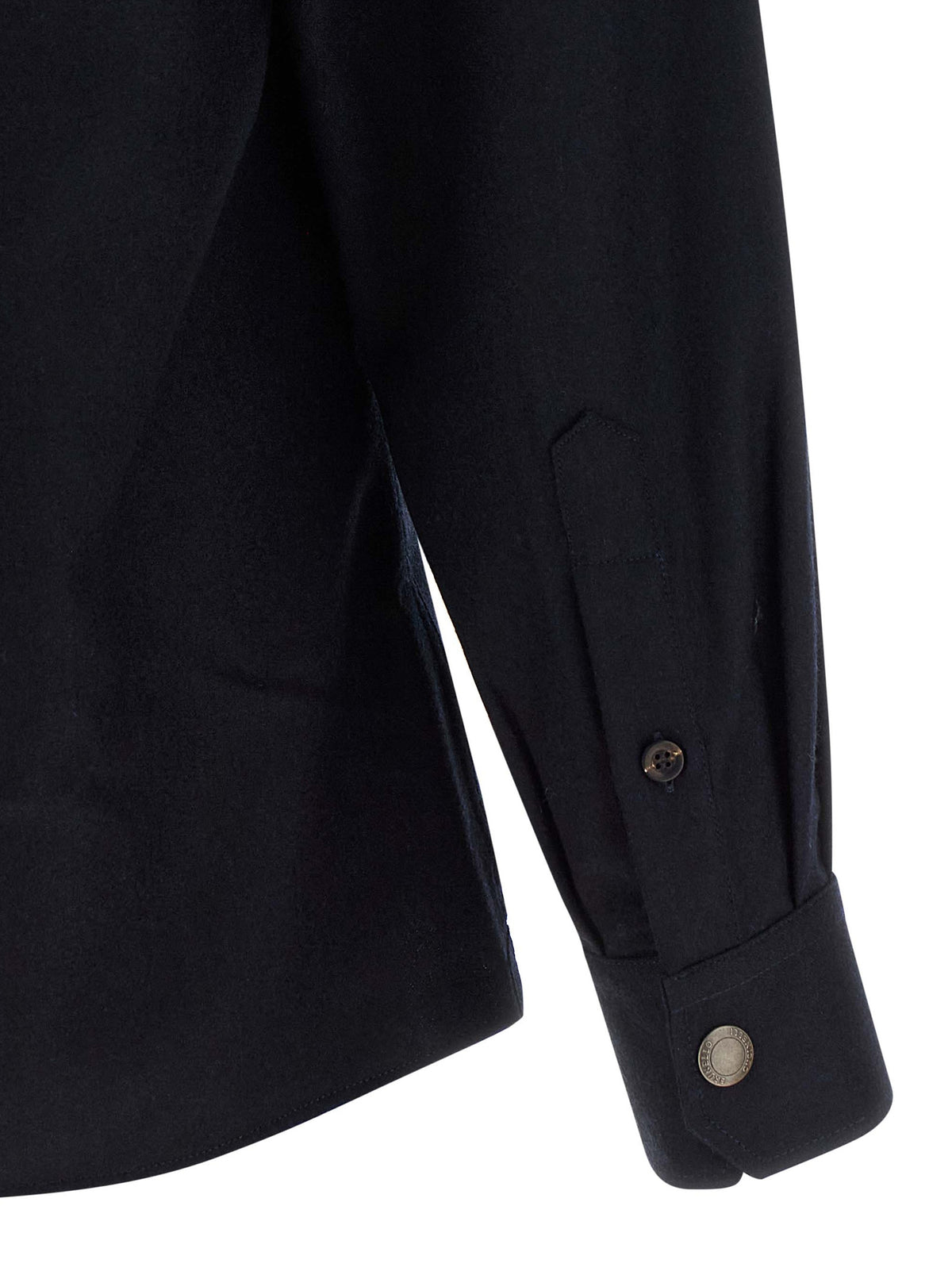 Brunello Cucinelli Blue Virgin Wool Blouse for Men