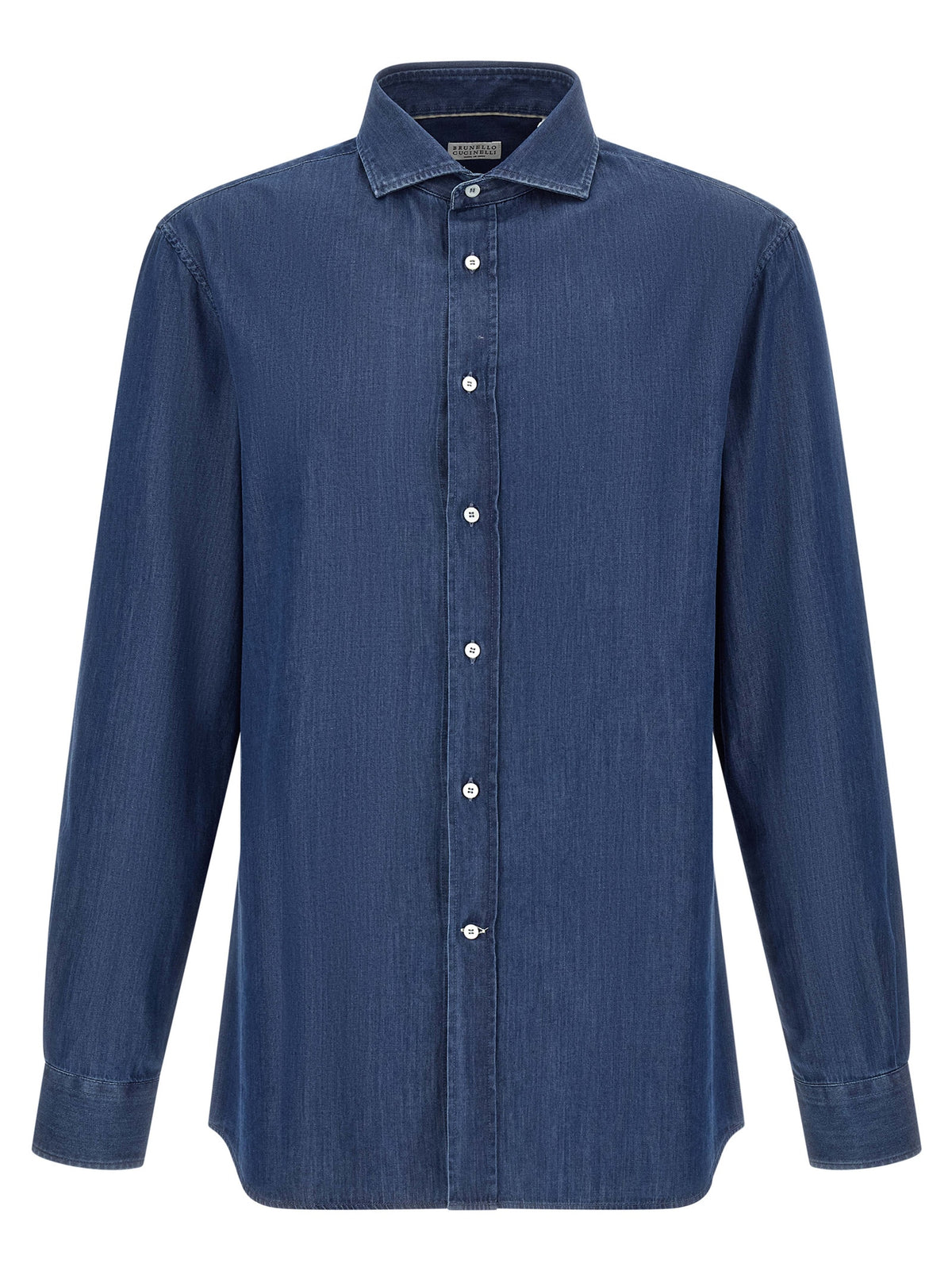 Brunello Cucinelli Blue Cotton Blouse for Men