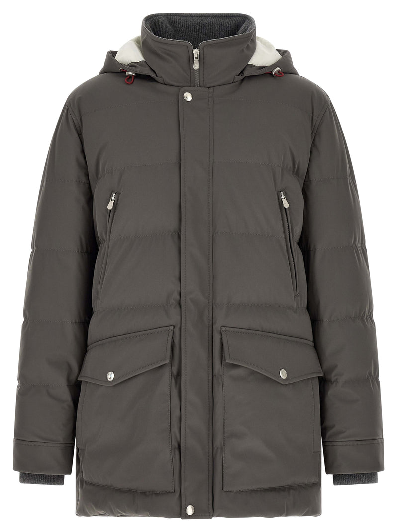 Brunello Cucinelli Gray Polyamide Parka for Men