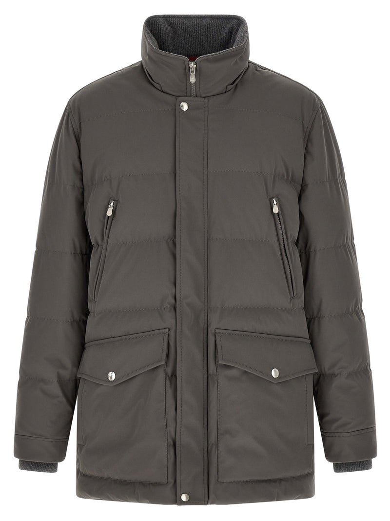 Brunello Cucinelli Gray Polyamide Parka for Men