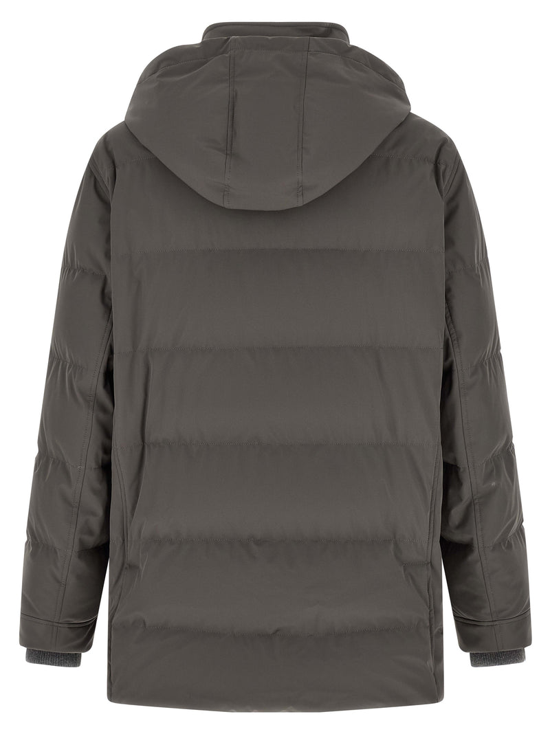 Brunello Cucinelli Gray Polyamide Parka for Men