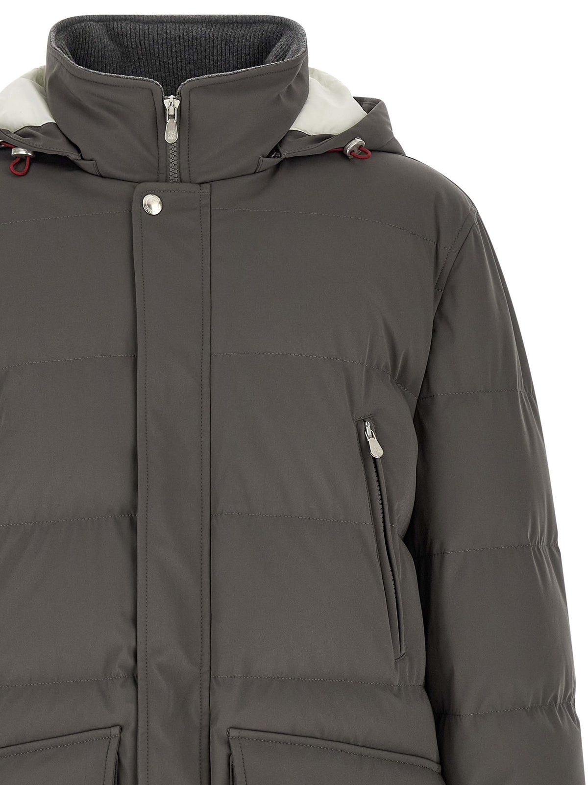 Brunello Cucinelli Gray Polyamide Parka for Men