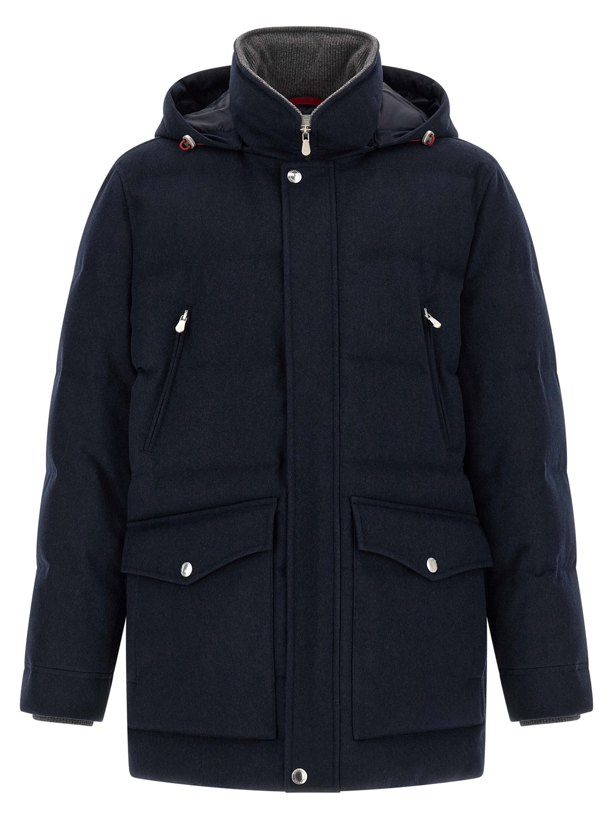 Brunello Cucinelli Blue Wool Parka