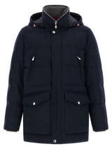 Brunello Cucinelli Blue Wool Parka