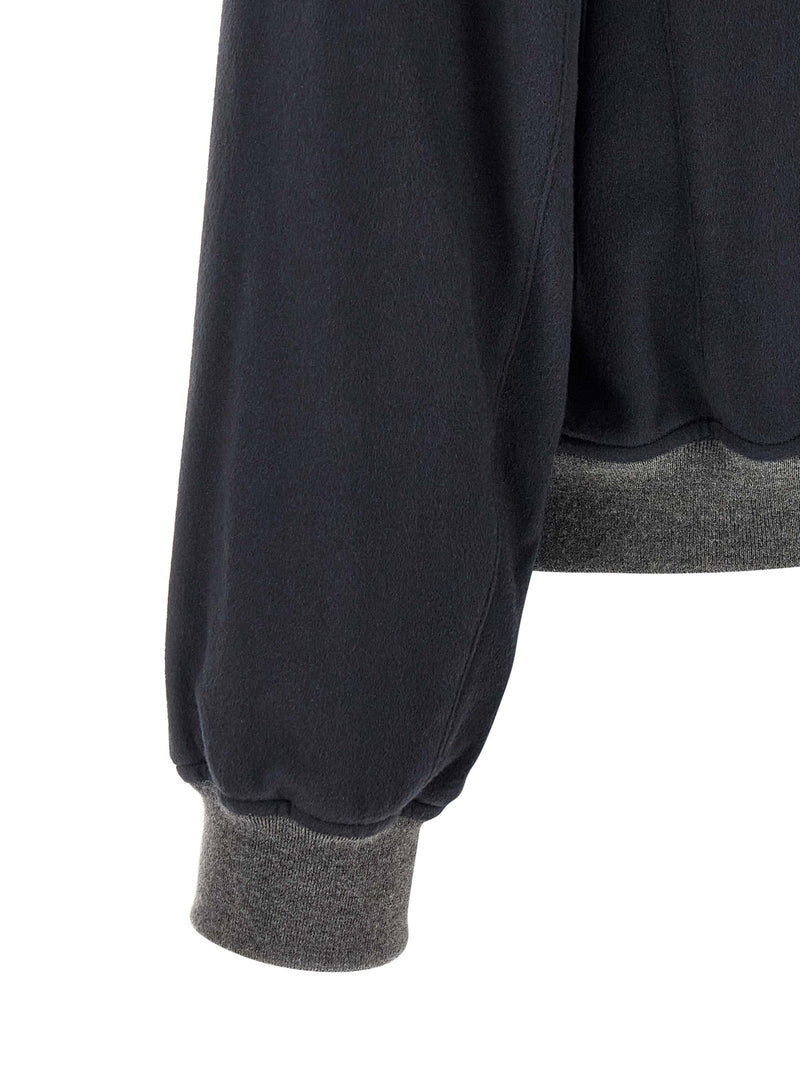 Brunello Cucinelli Blue Cashmere Bomber Jacket for Men