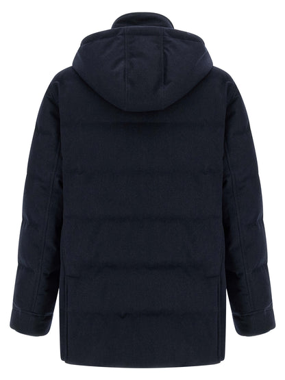 Brunello Cucinelli Blue Wool Parka