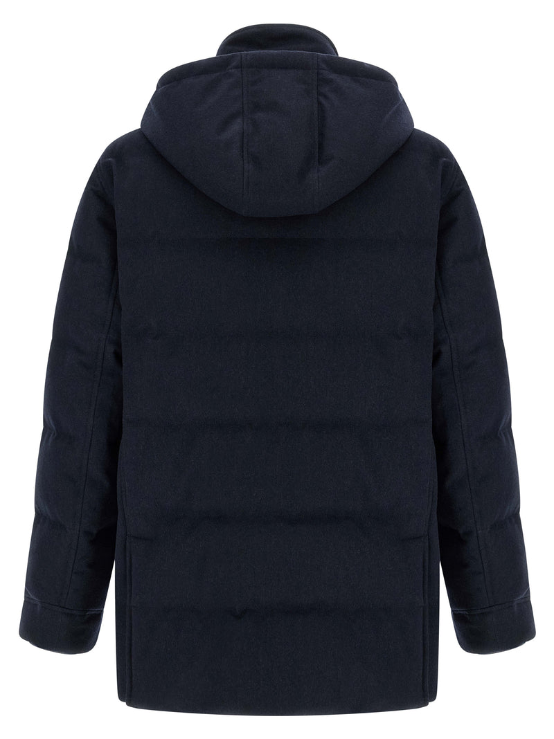 Brunello Cucinelli Blue Wool Parka - Luxury Outerwear for Men