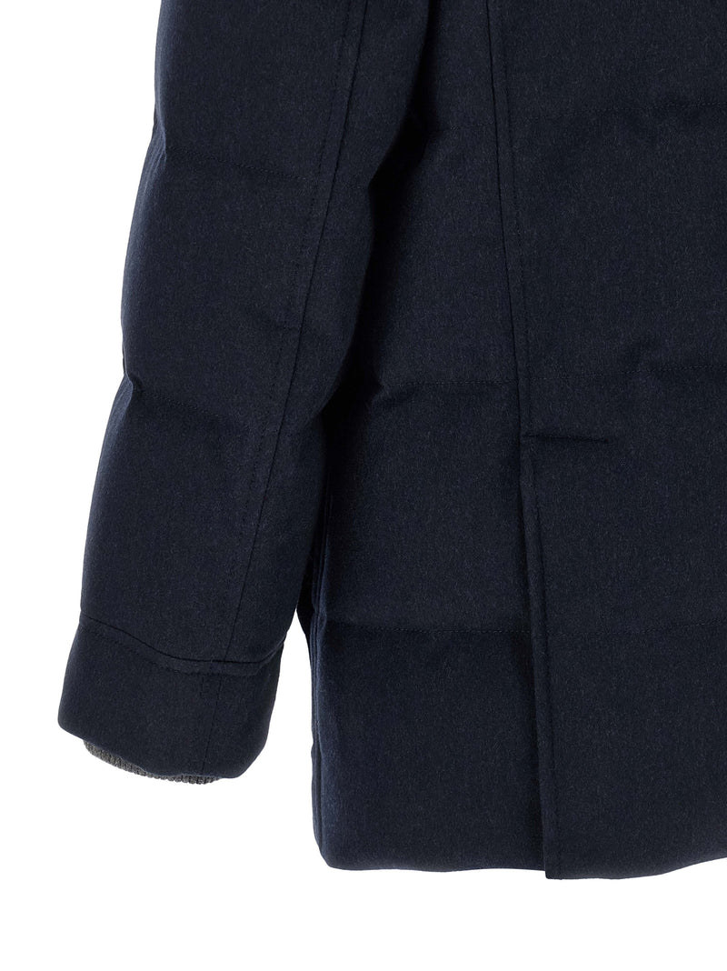 Brunello Cucinelli Blue Wool Parka - Luxury Outerwear for Men