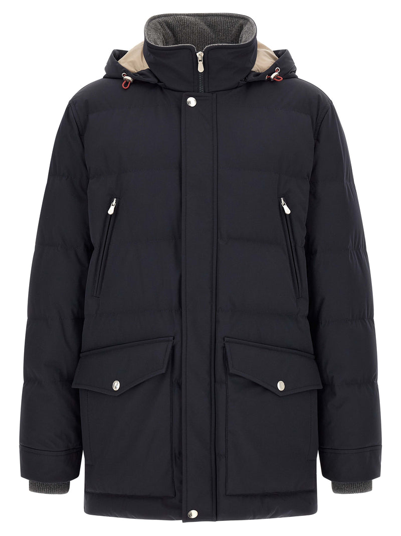 Brunello Cucinelli Blue Polyamide Parka for Men