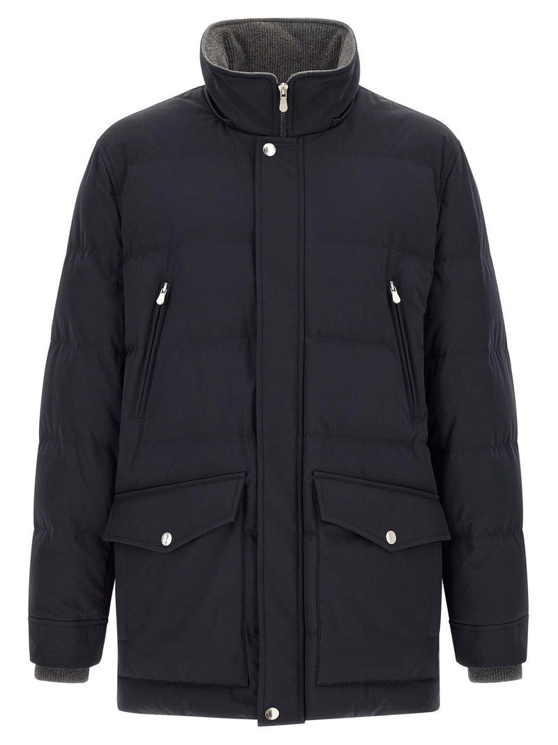 Brunello Cucinelli Blue Polyamide Parka for Men