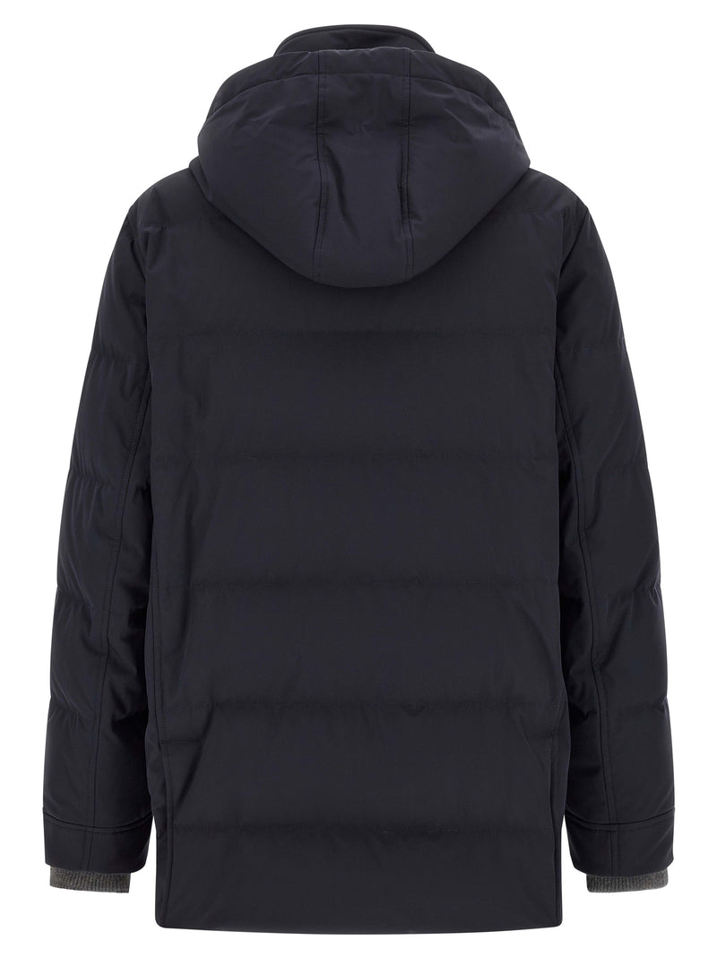 Brunello Cucinelli Blue Polyamide Parka for Men