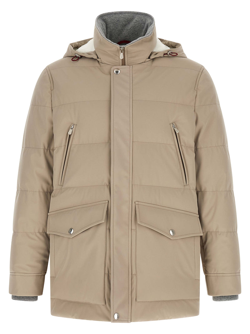 Brunello Cucinelli Beige Polyamide Parka for Men