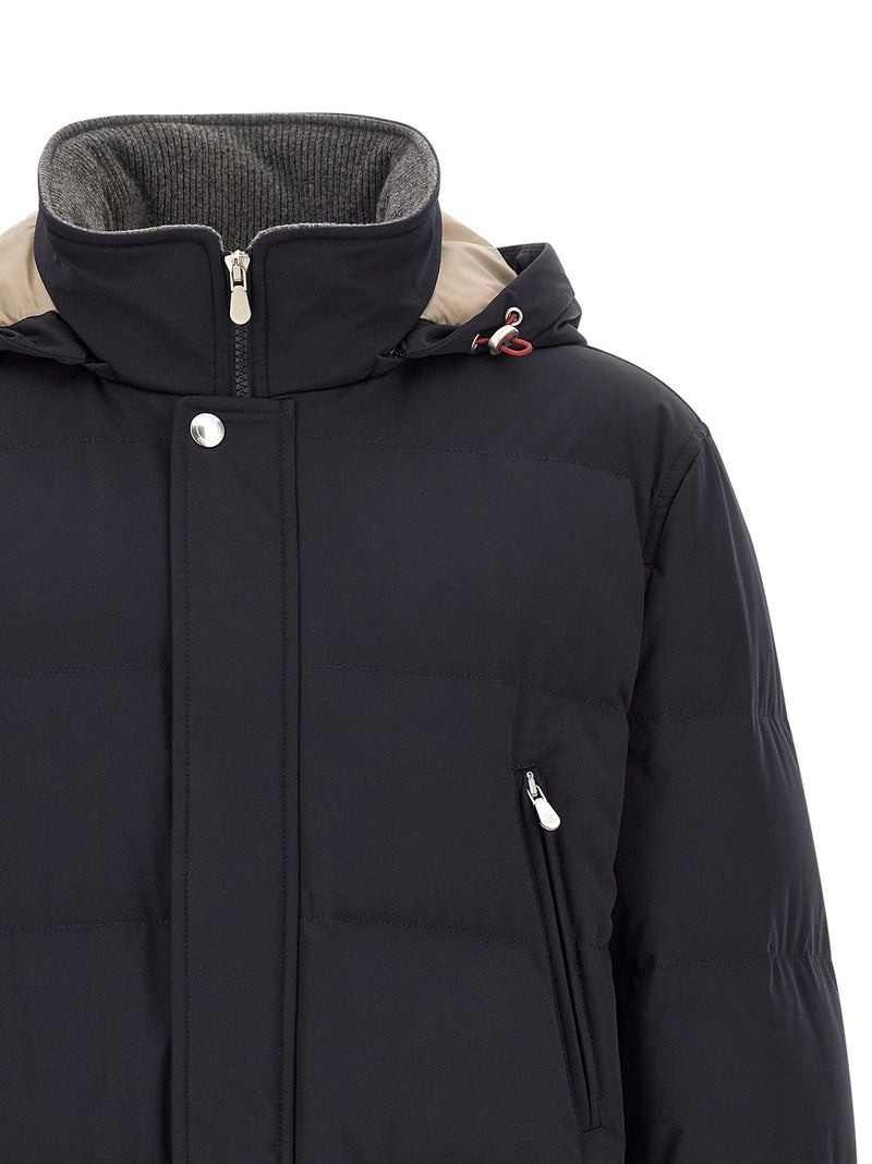 Brunello Cucinelli Blue Polyamide Parka for Men